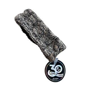 Zephyr Ball State Headband OSFA Ear Warmer Black Gray College Knit Outdoor NEW